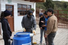 Preparación el tanque de sedimentación