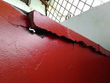 Danni provocati alla scuola Juntos Venceremos di Chone dal terremoto del 16 aprile